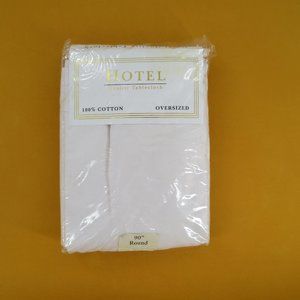 Hotel quality 90 inch round 100% cotton tablecloth